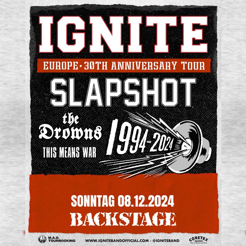 IGNITE + SLAPSHOT | EUROPE 30TH ANNIVERSARY TOUR | BACKSTAGE M\u00dcNCHEN 2024