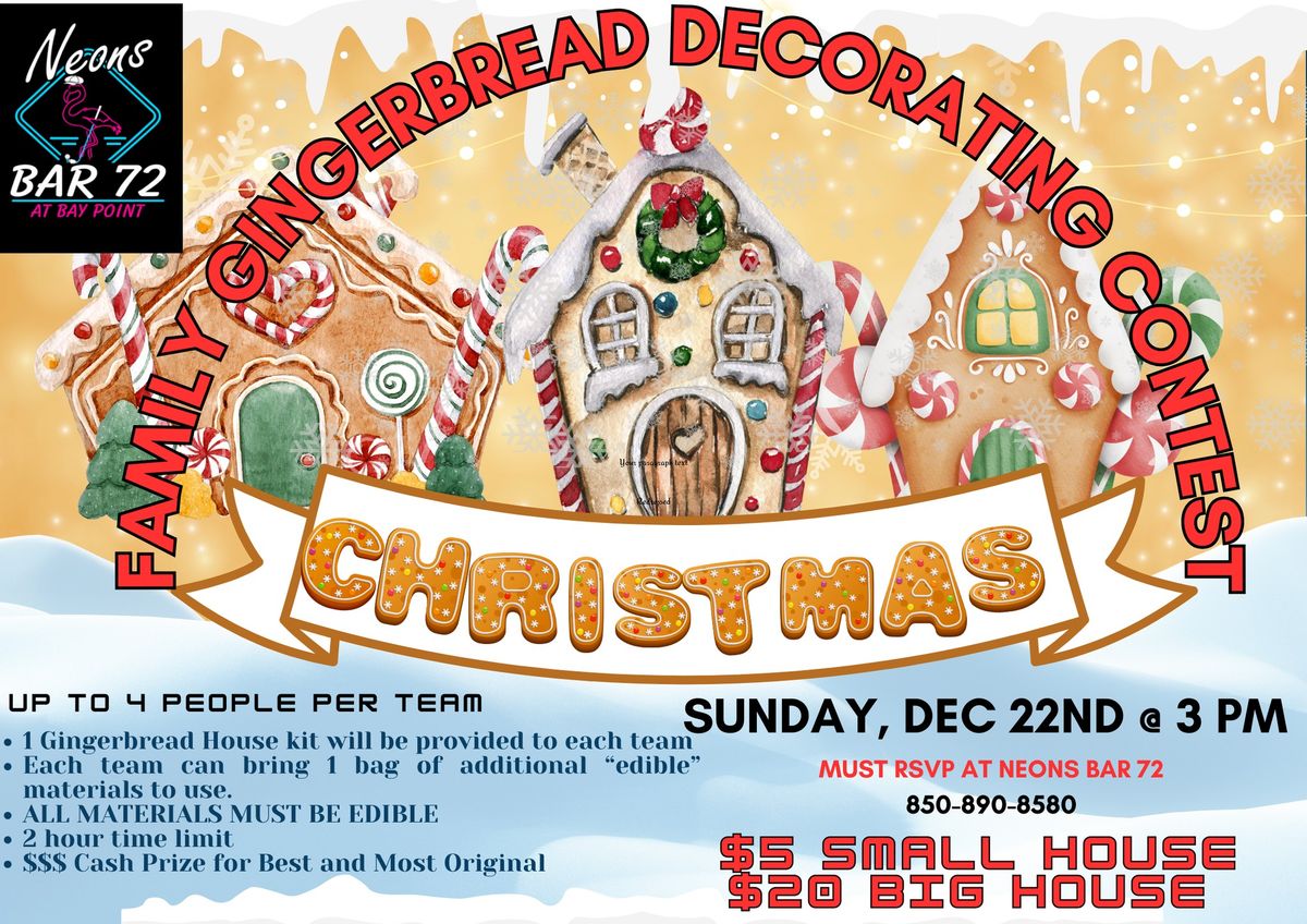 Family Gingerbread Decorating Contest