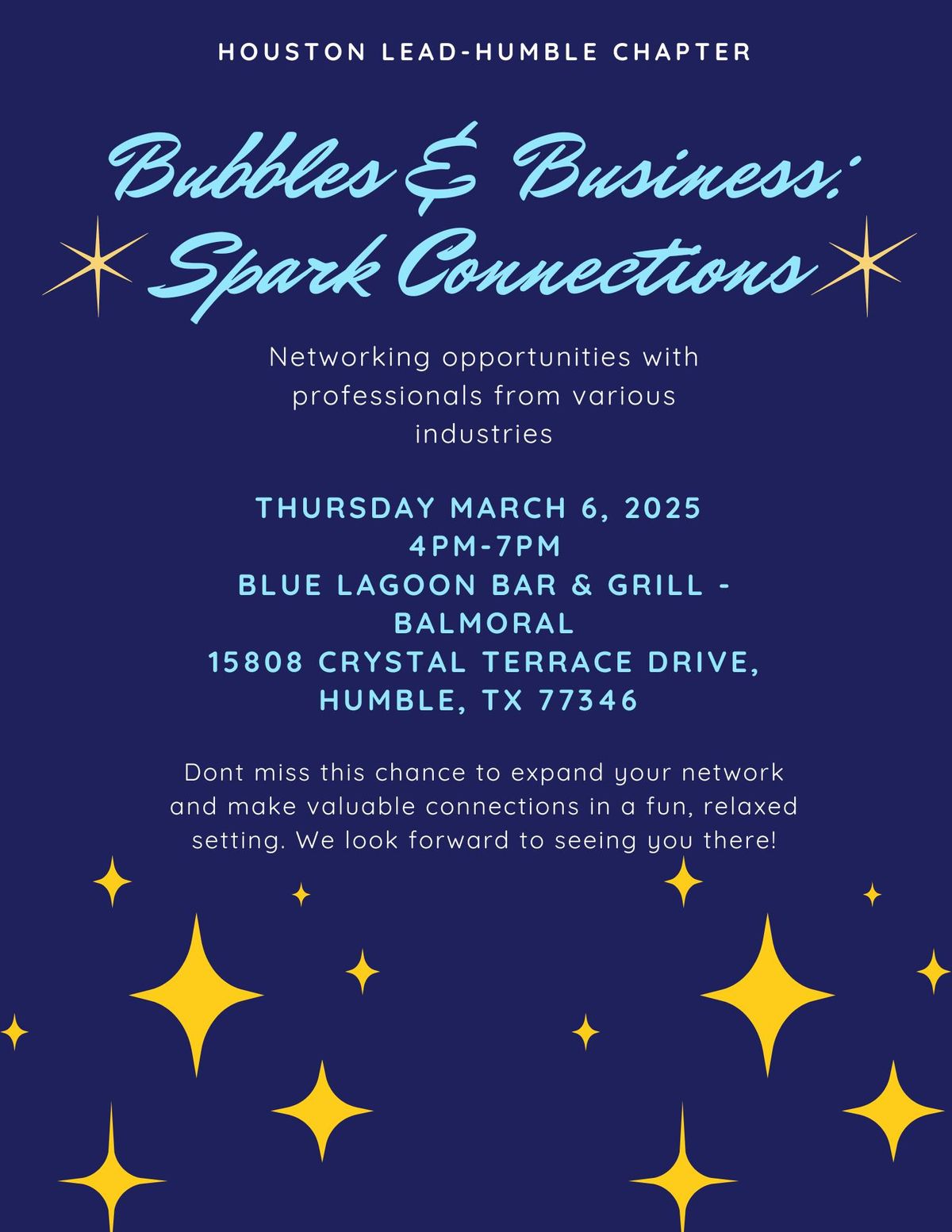 Bubbles & Business: Spark Connections