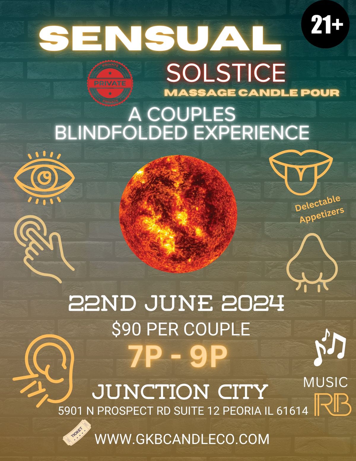 Sensual Solstice - A 5 senses Massage Candle Pour Experience 