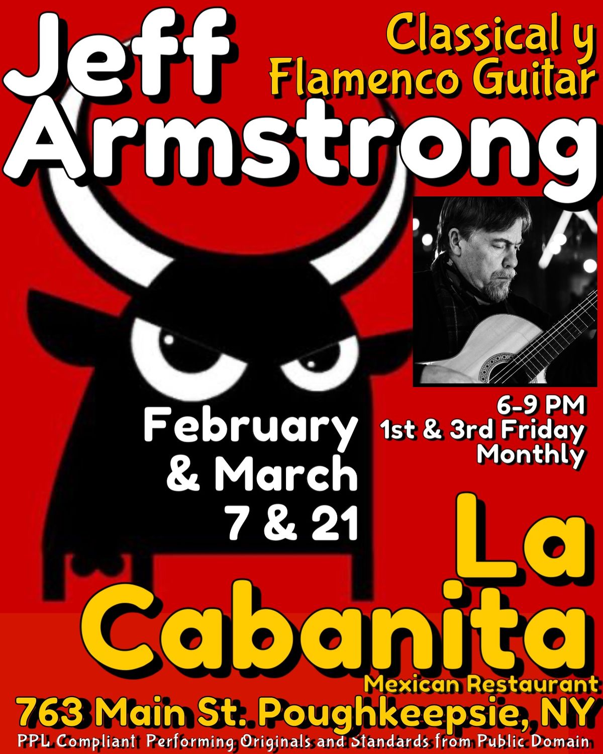 Jeff Armstrong Flamenco Guitar Dinner at La Cabanita Poughkeepsie NY