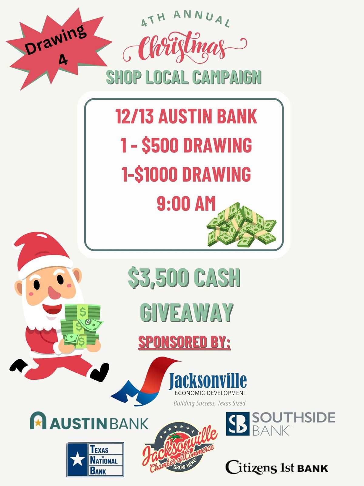 Shop Local Final Drawing #4 - Austin Bank Downtown