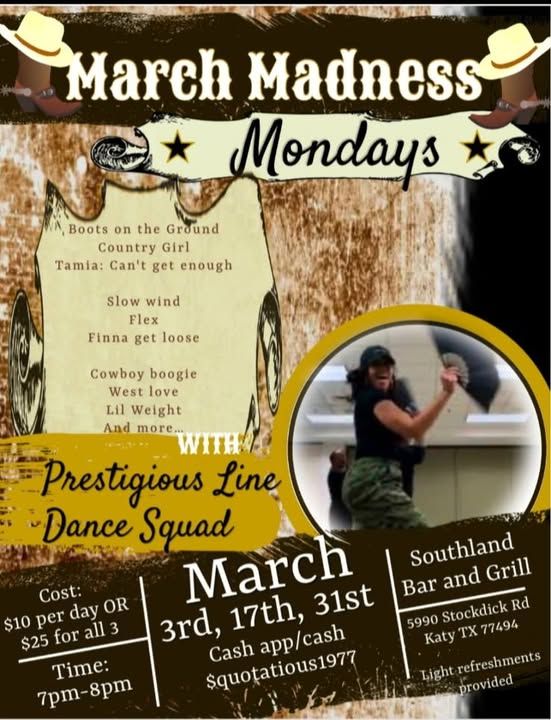 March Madness Mondays Line Dance Classes