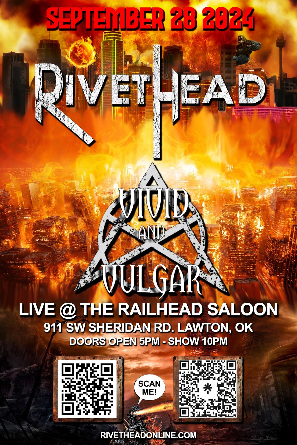 RIVETHEAD \/ VIVID & VULGAR @ The Railhead Saloon