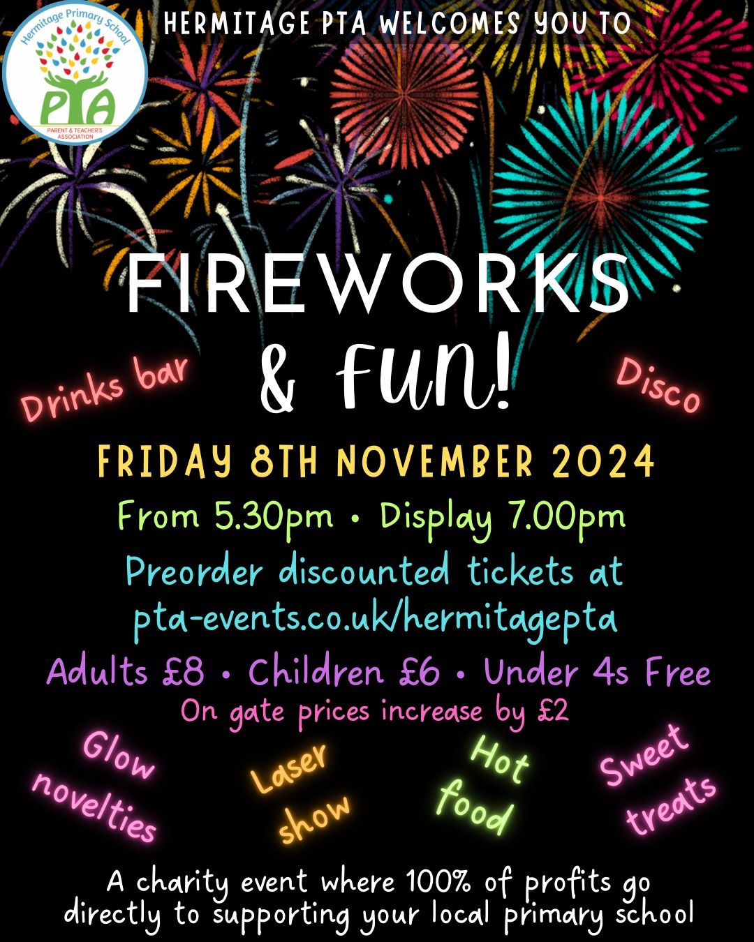 Hermitage Primary School Fireworks Night