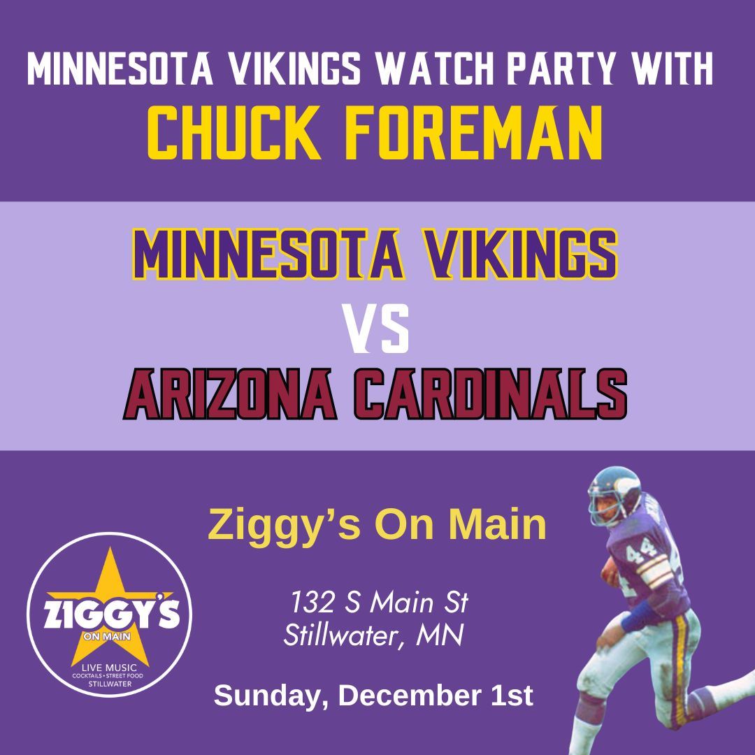 Chuck Foreman Vikings VS Arizona Cardinals Watch Party