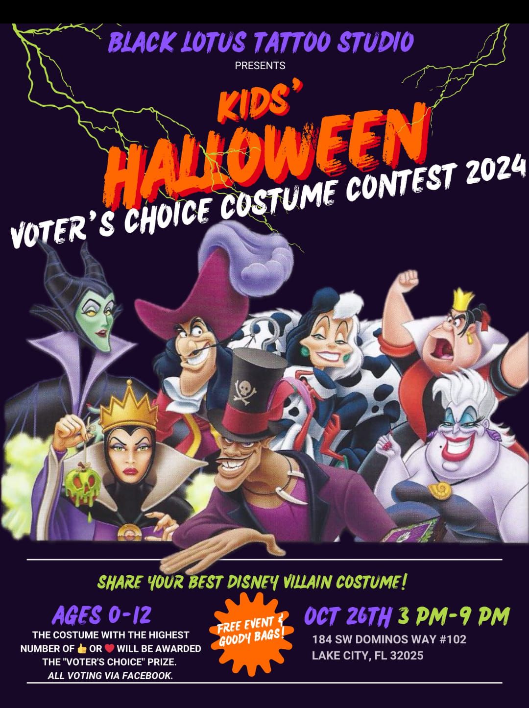 trick or treat and costume contest\/ tattoo raffle