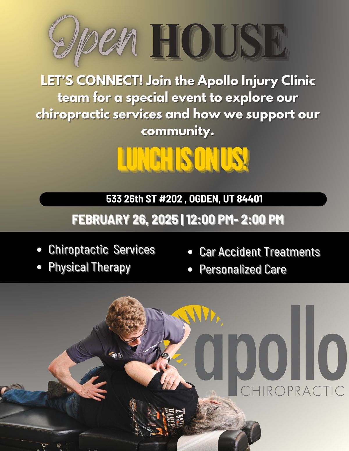 Open House-Accident and Injury Clinic in Ogden.