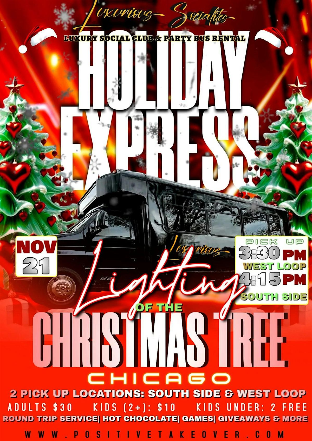 Holiday Express, to Chicago's Lighting of the Christmas Tree