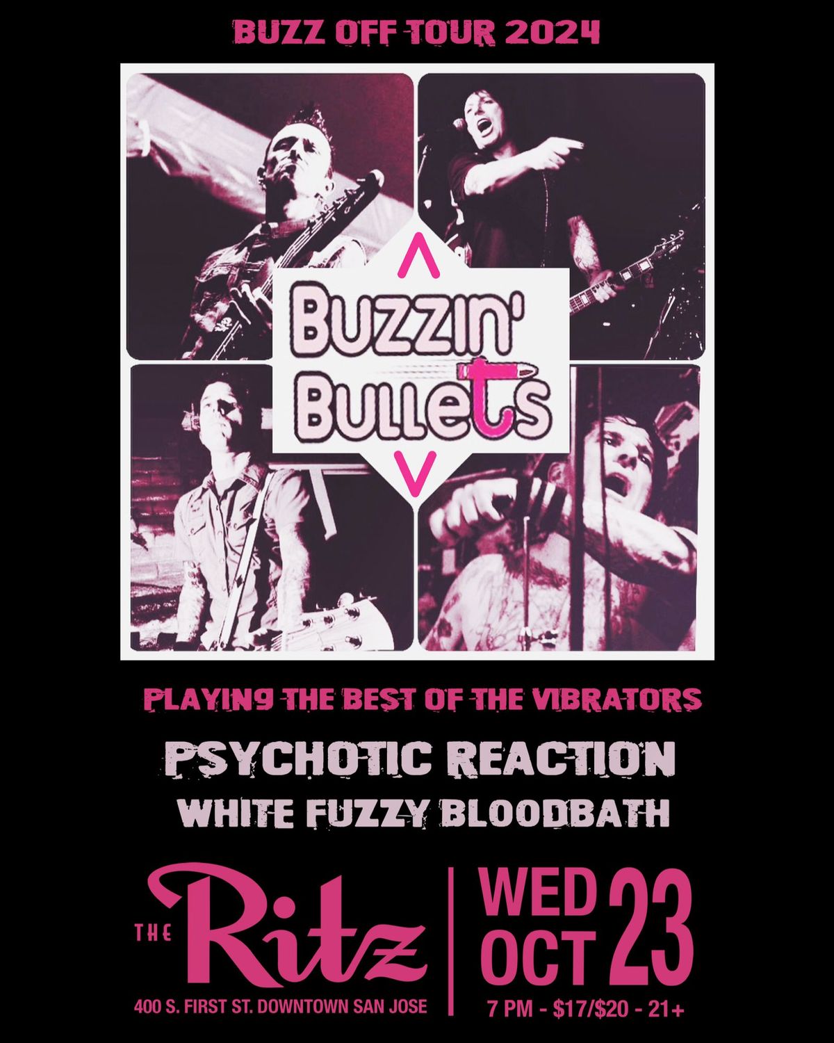 BUZZIN' BULLETS + Psychotic Reaction + White Fuzzy Bloodbath - The Ritz