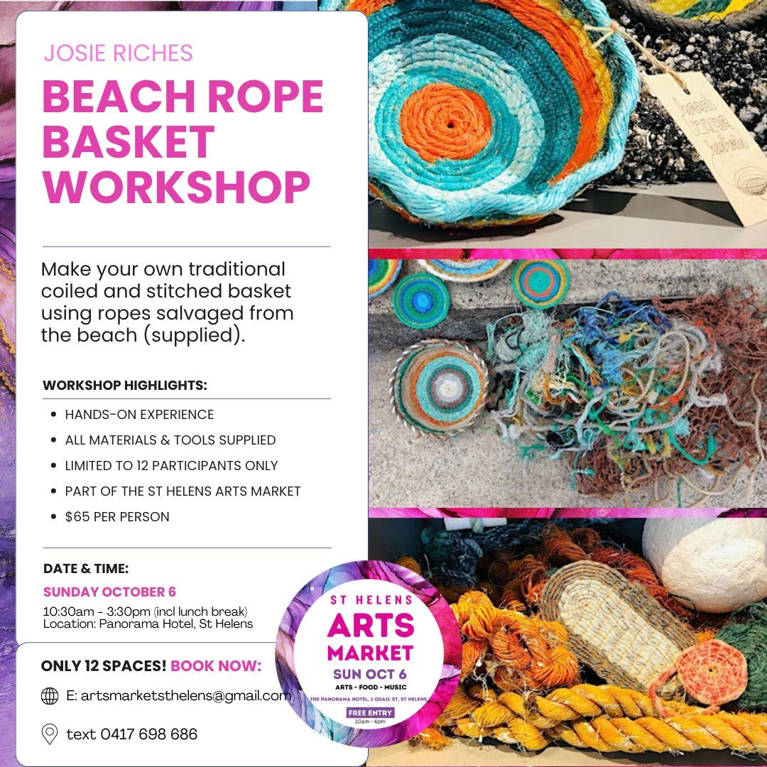 Beach Rope Basket Workshop with Josie Riches