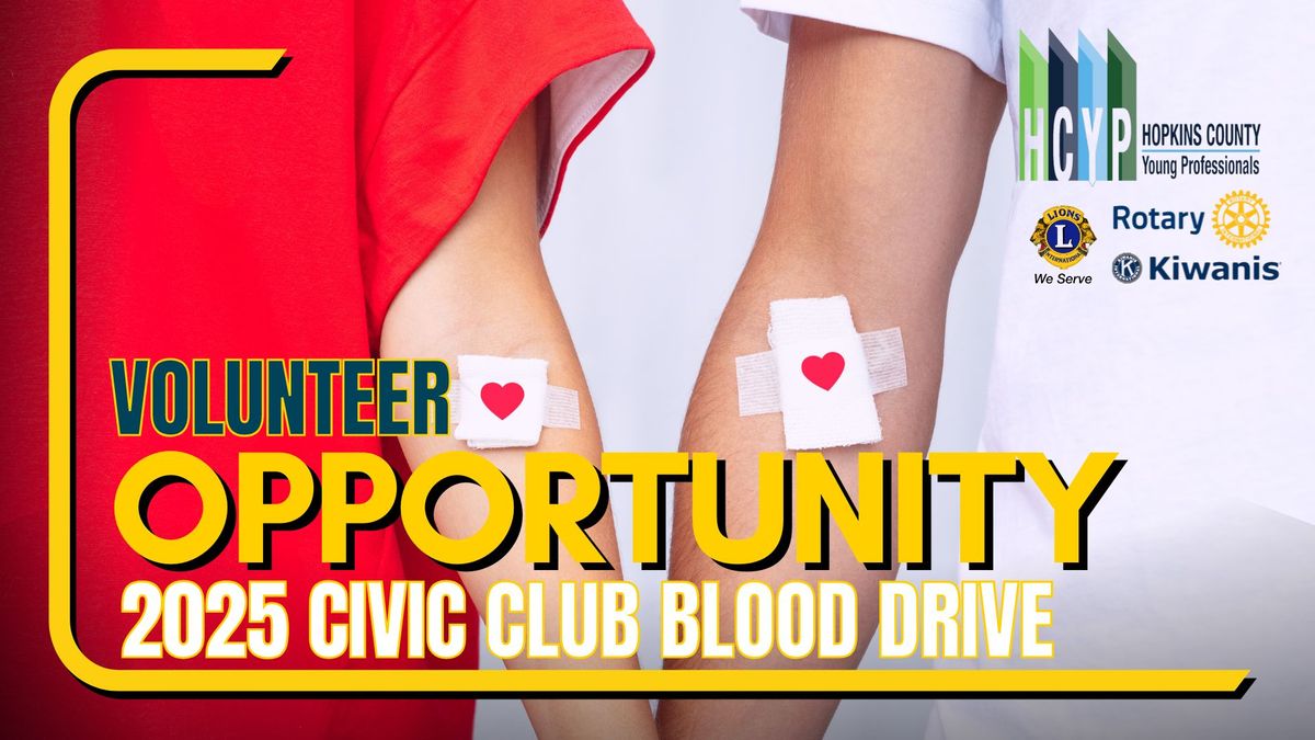 HCYP Volunteer Opportunity: Blood Drive