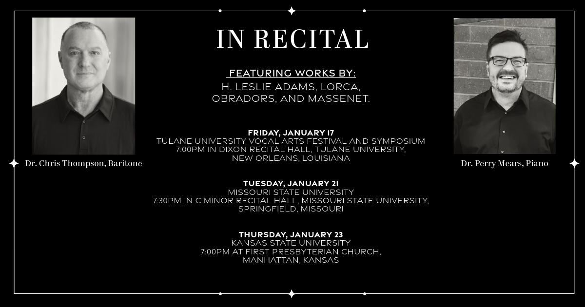 Dr. Chris Thompson in Recital - Missouri State University