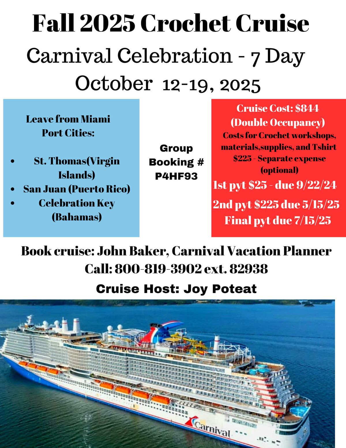 2025 Crochet Cruise - Carnival Celebration 