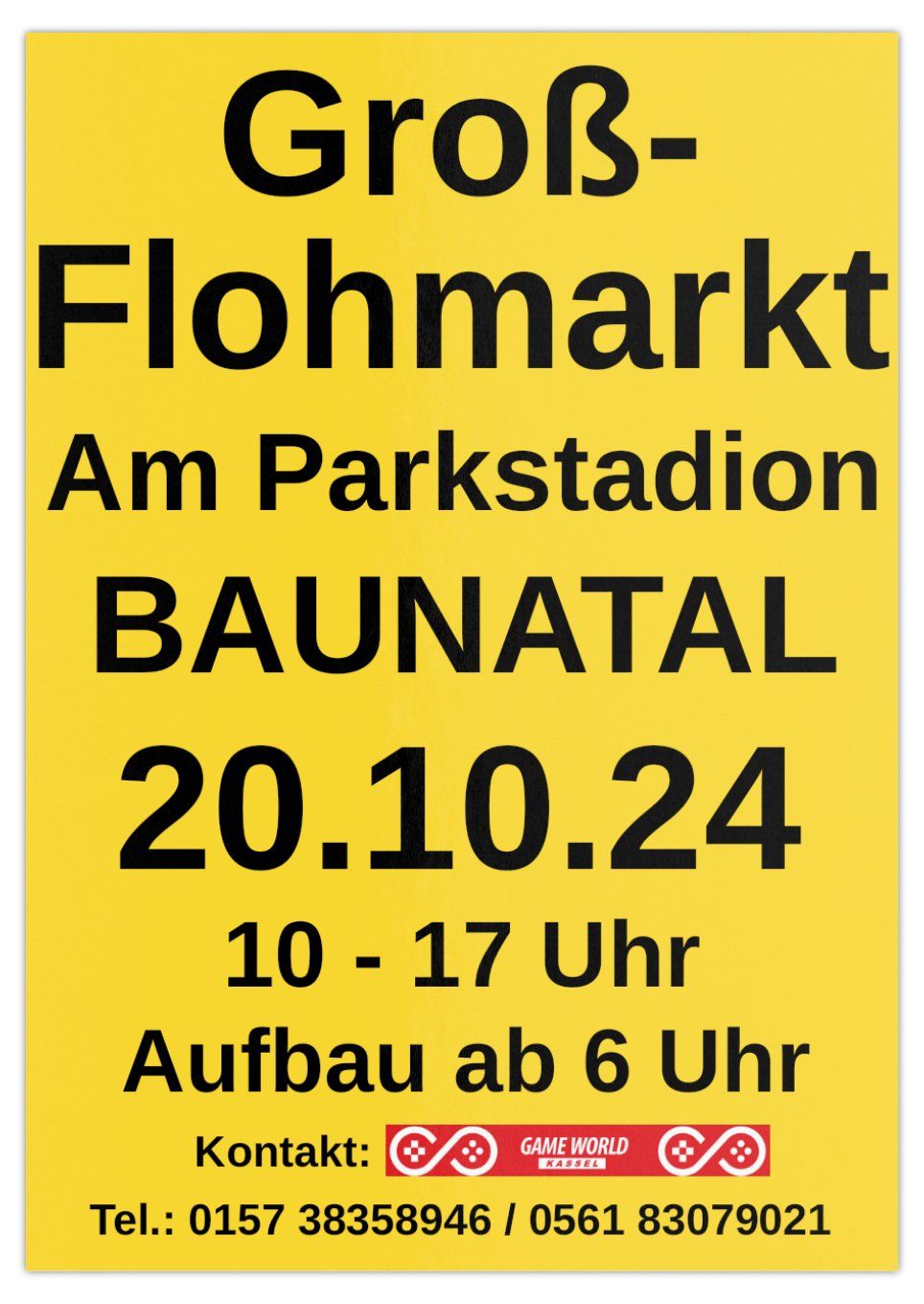 Gro\u00df-Flohmarkt Am Parkstadion BAUNATAL