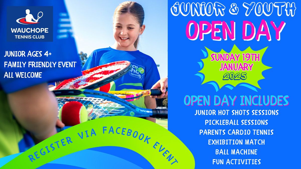 Junior and Youth OPEN DAY #SummerofTennis