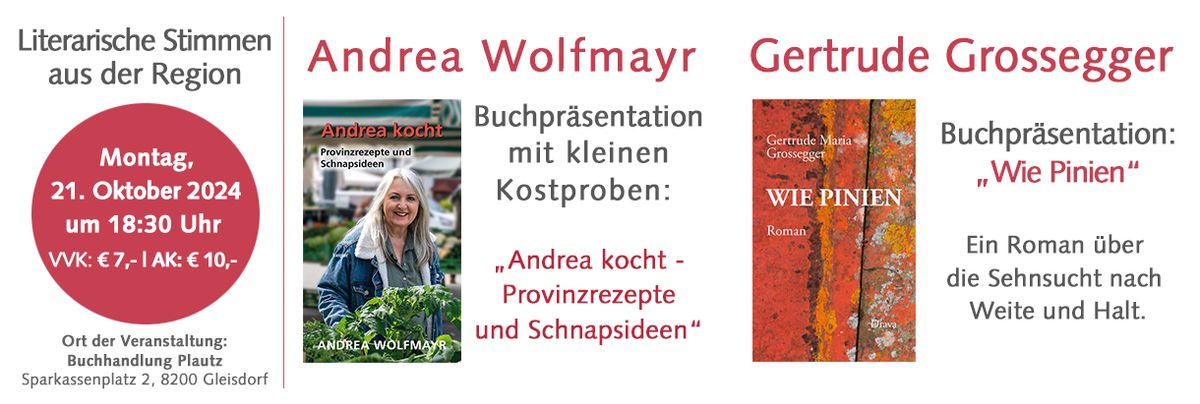 Lesung Andrea Wolfmayr und Gertrude Grossegger