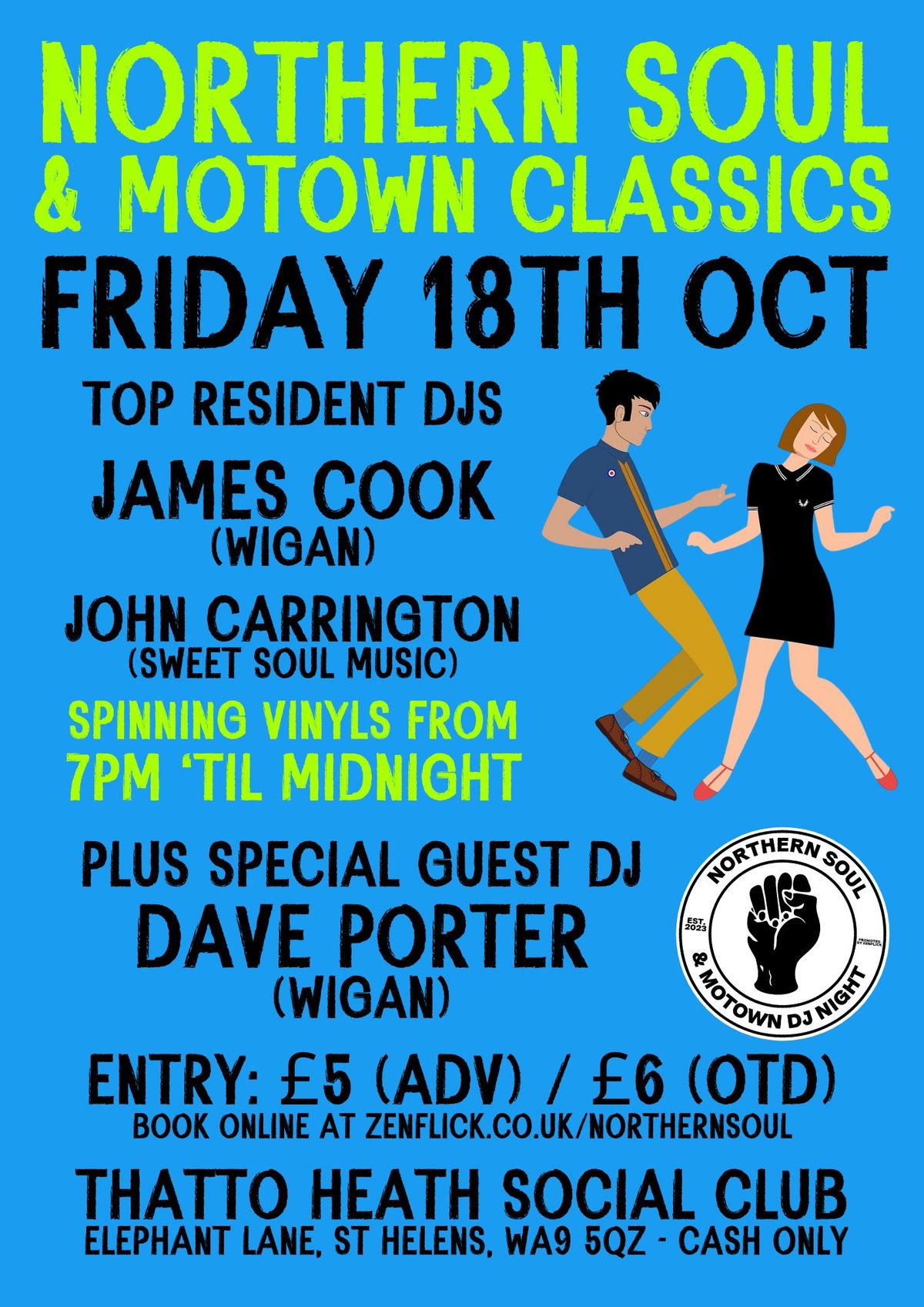 Northern Soul & Motown DJ Night with DAVE PORTER