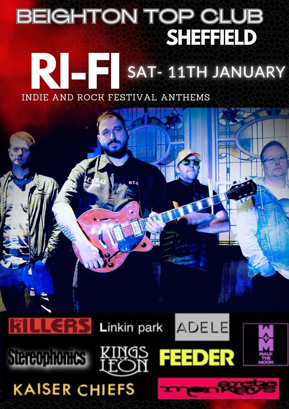 RIFI - Live band FREE ENTRY event Sat 11th Jan from 9pm