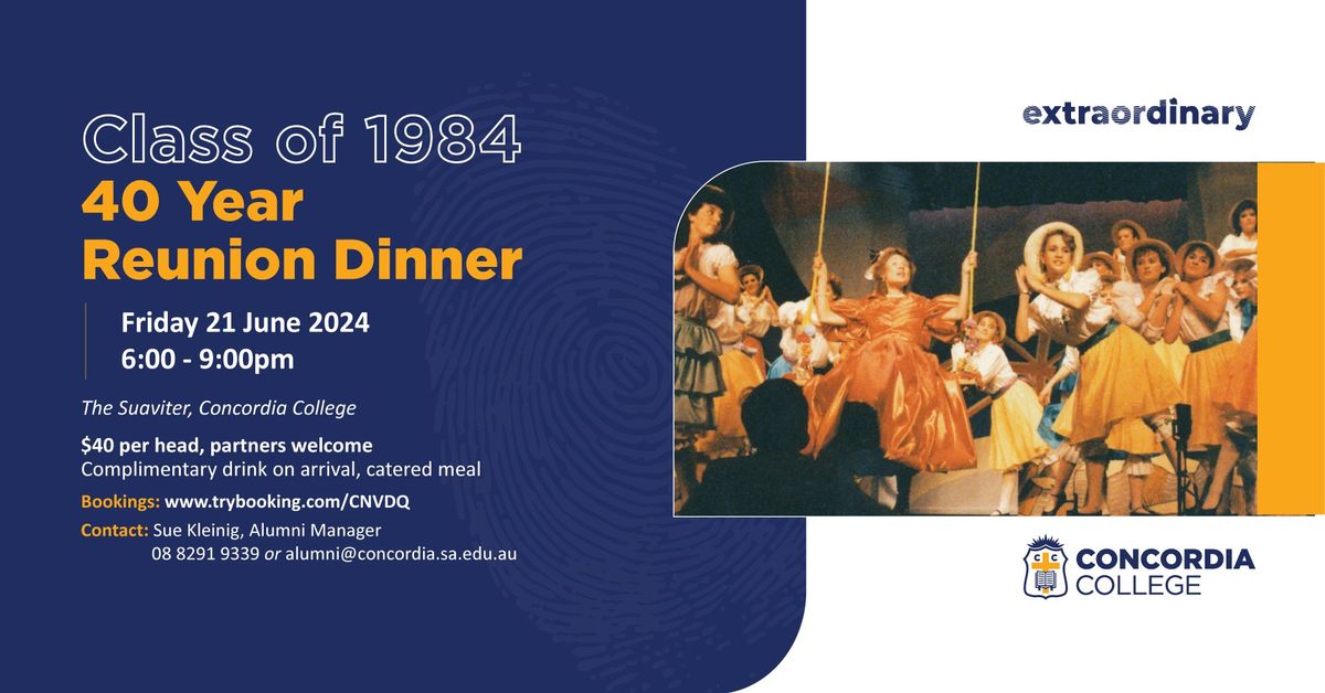 Class of 1984 - 40 Year Reunion Dinner