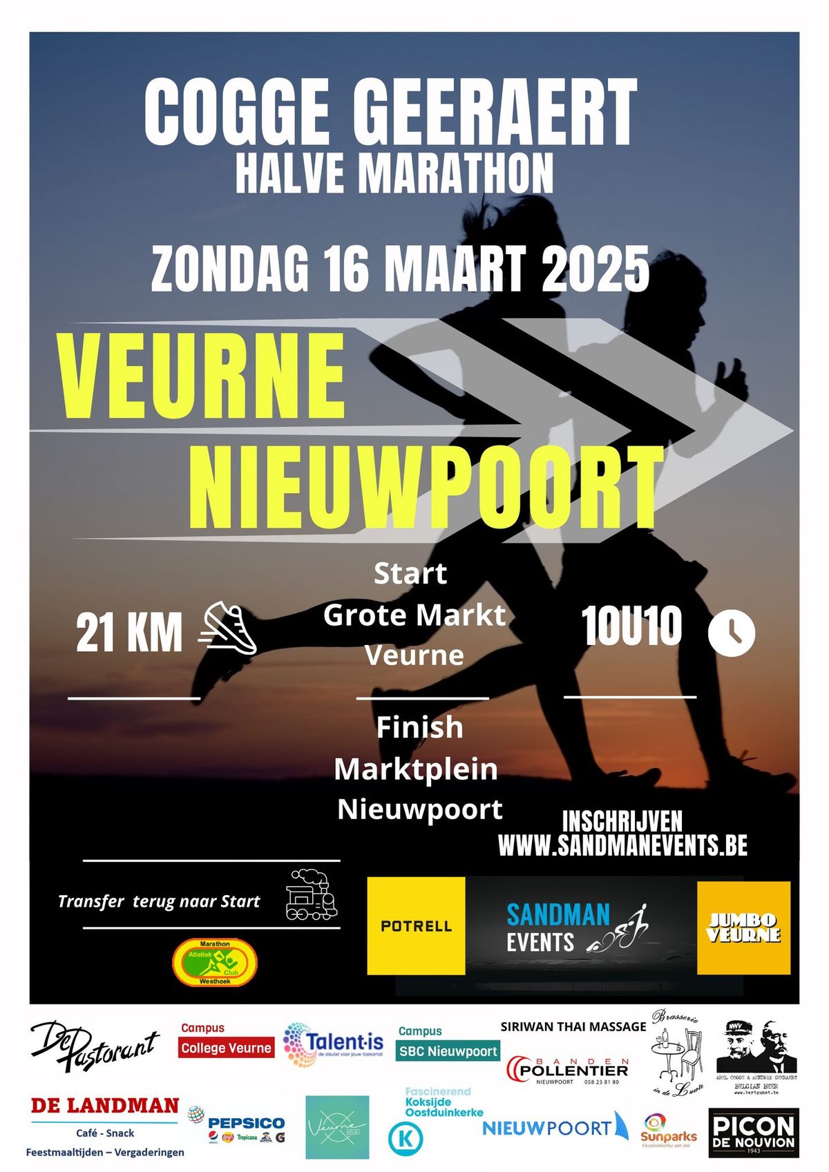 Cogge Geeraert 1\/2 Marathon Veurne Nieuwpoort.