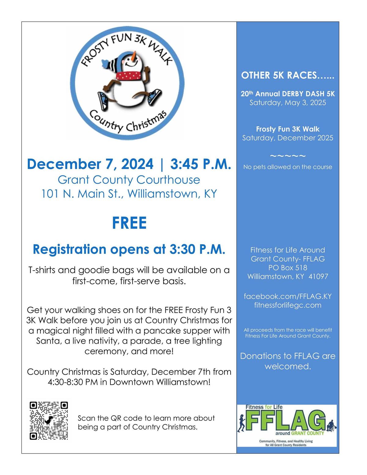 FREE Frosty Fun 3K Walk