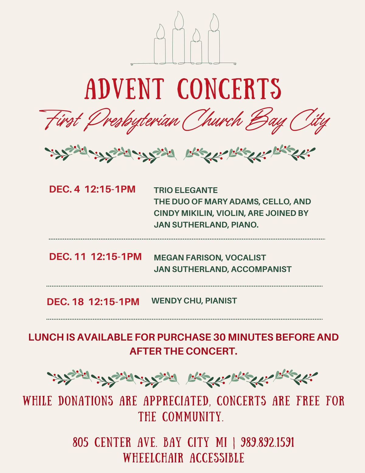 Free Advent Mini Concert