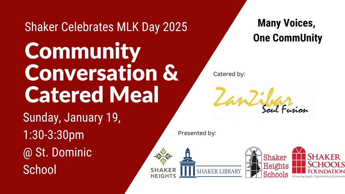 2025 MLK Day: Community Conversation & Catered Zanzibar Meal