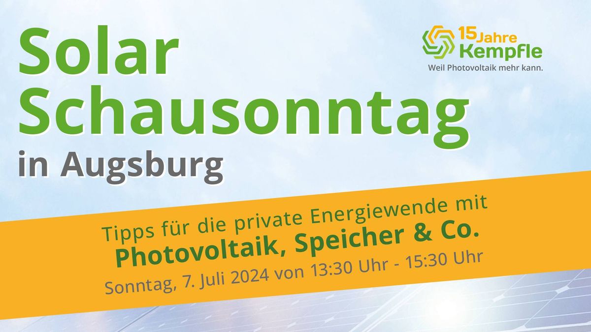 Solar Schausonntag in Augsburg