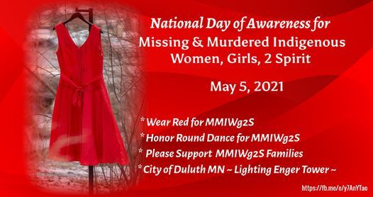 National Day of Awareness for Missing & Murdered Indigenous Women, Girls, 2 Spirit