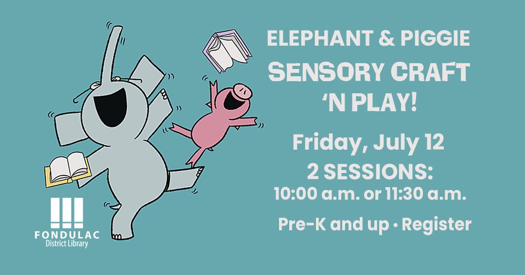 Elephant & Piggie Sensory Craft 'n Play