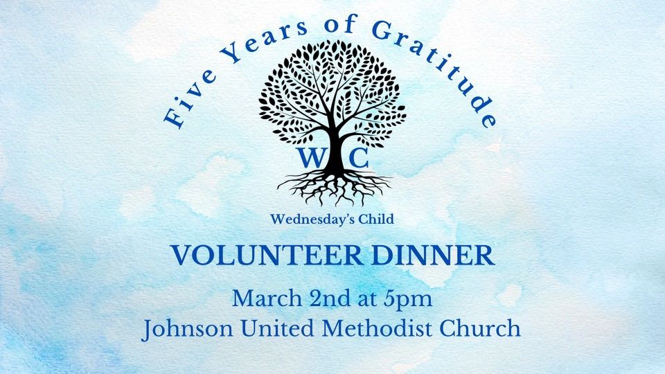 Five Years Of Gratitude Volunteer Dinner