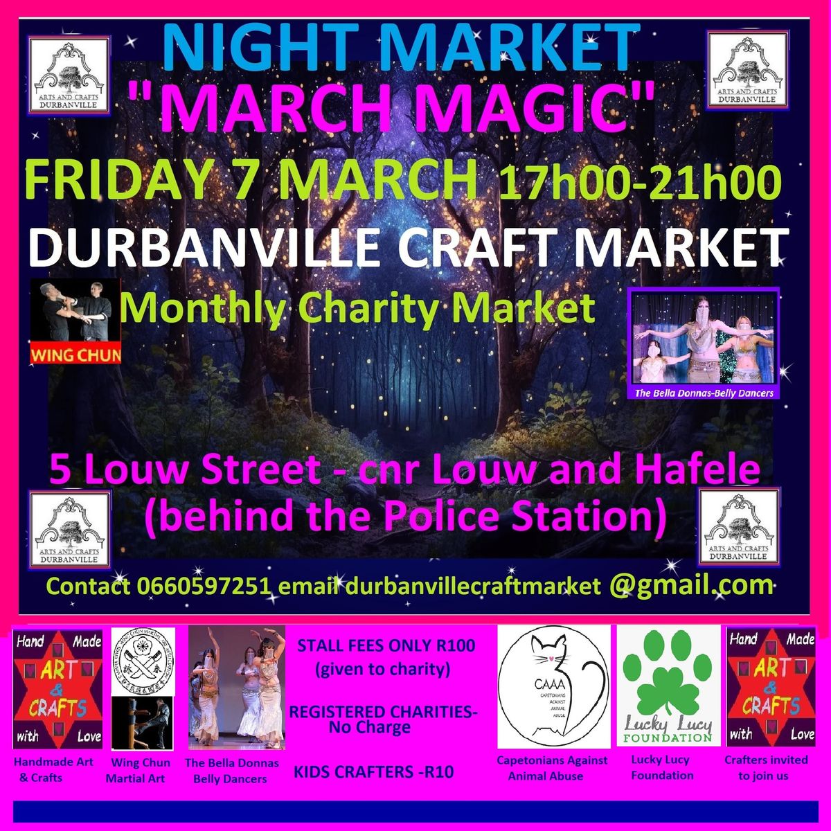 NIGHT MARKET CHARITY EVENT- DURBANVILLE CRAFT MARKET - MARCH MAGIC 