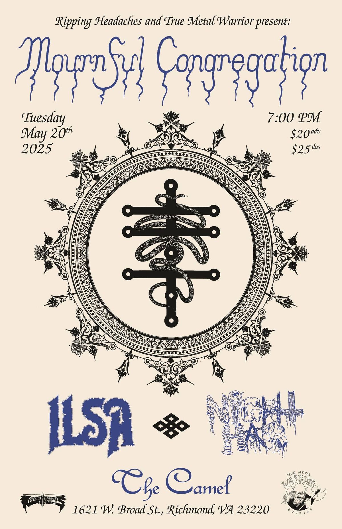 5\/20: Mournful Congregation (Australia), Ilsa, Night Hag @ The Camel