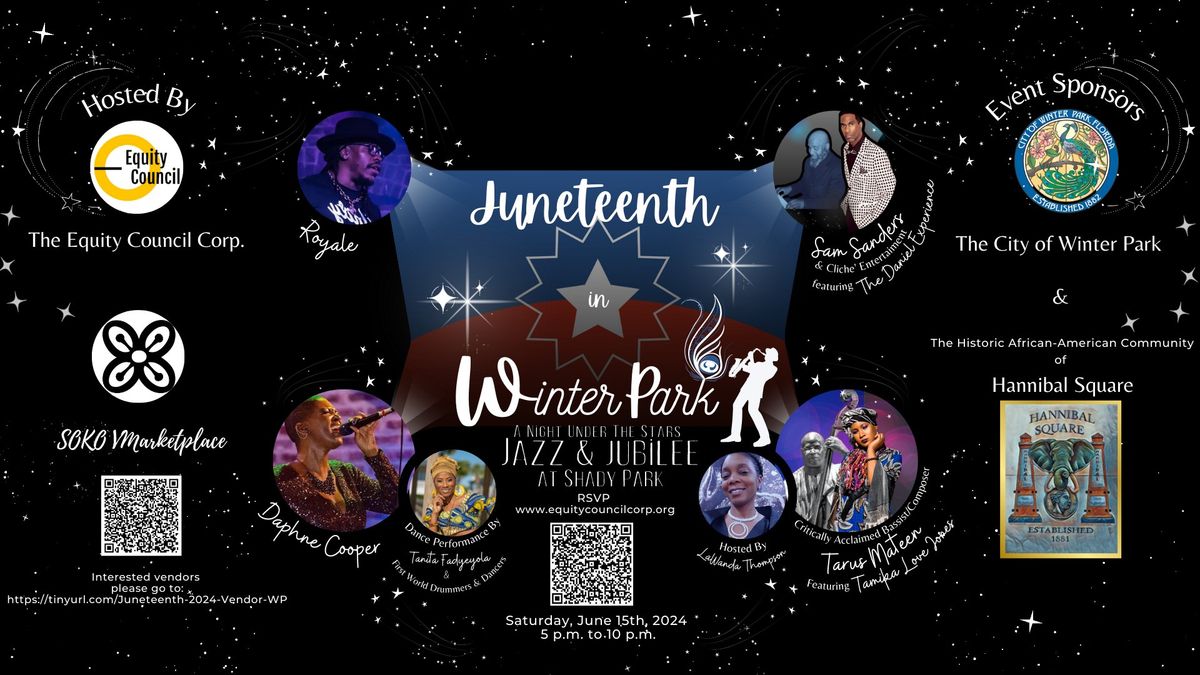 Juneteenth in Winter Park: Jazz & Jubilee A Night Under the Stars