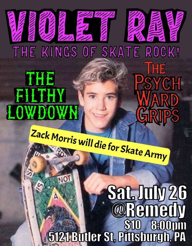 Skate Rock Saturday with Violet Ray, The Filthy Lowdown and The Psych Ward Grips