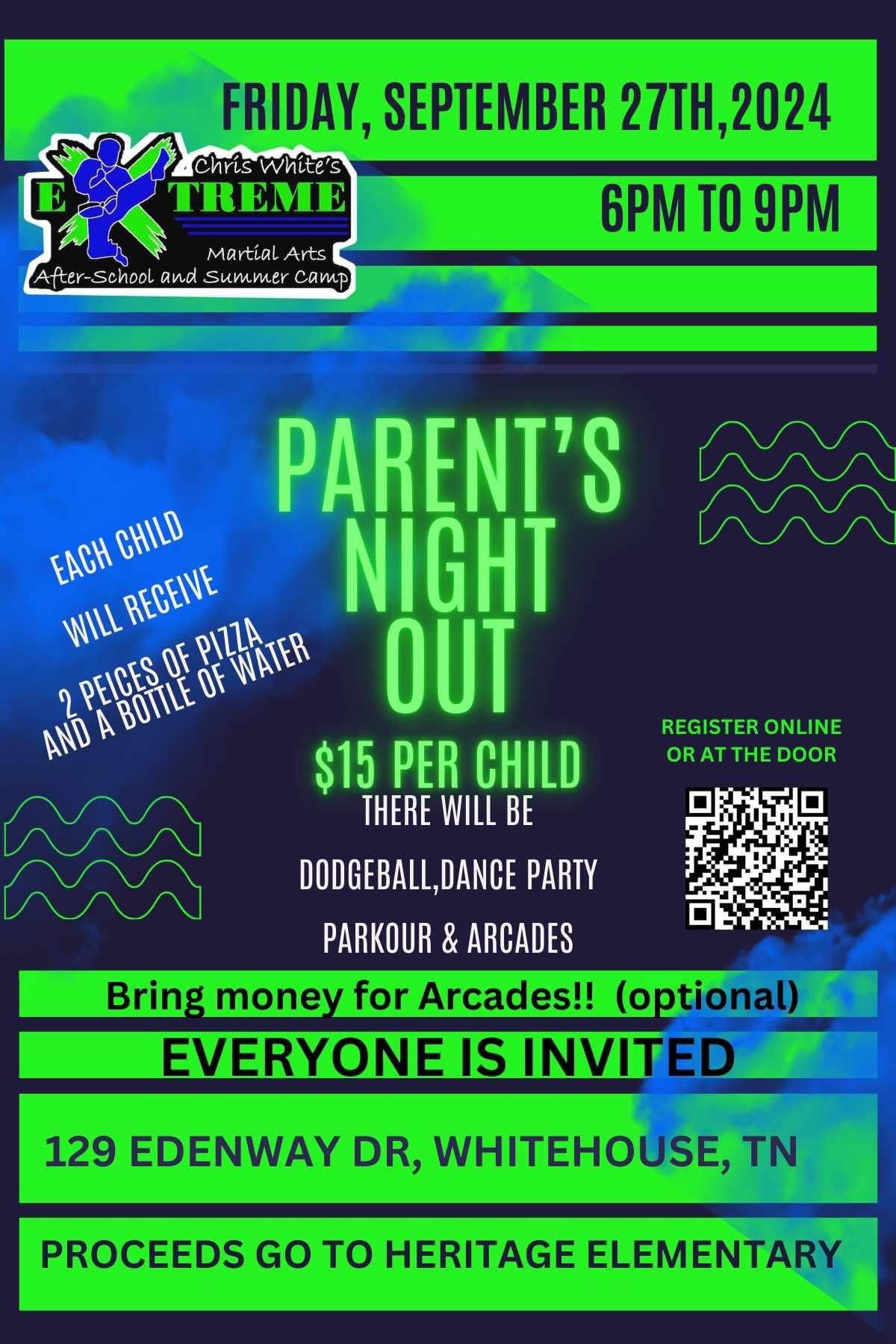 Fundraiser Night Out @ Chris White\u2019s Extreme Martial Arts 