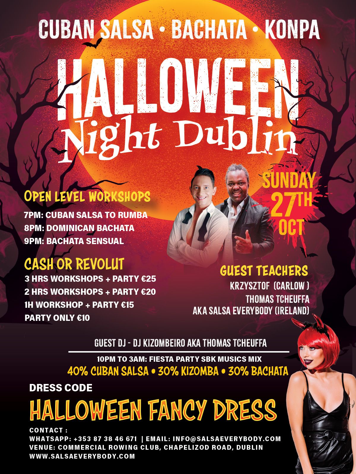 #CUBANSALSA*BACHATA*KONPA HALLOWEN NIGHT-DUBLIN