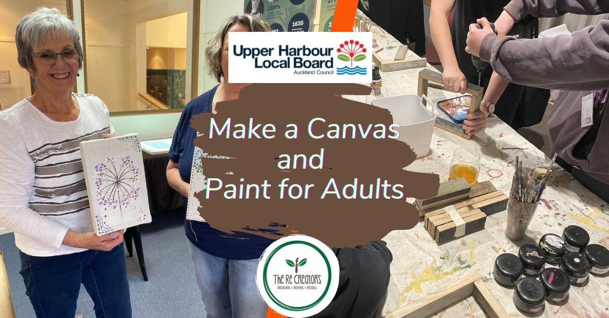 Make a Canvas and Paint for adults, Albany Village Library, Saturday 3 August, 2- 4pm