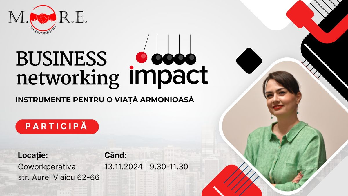 Intalnire de business networking Impact 13 noiembrie