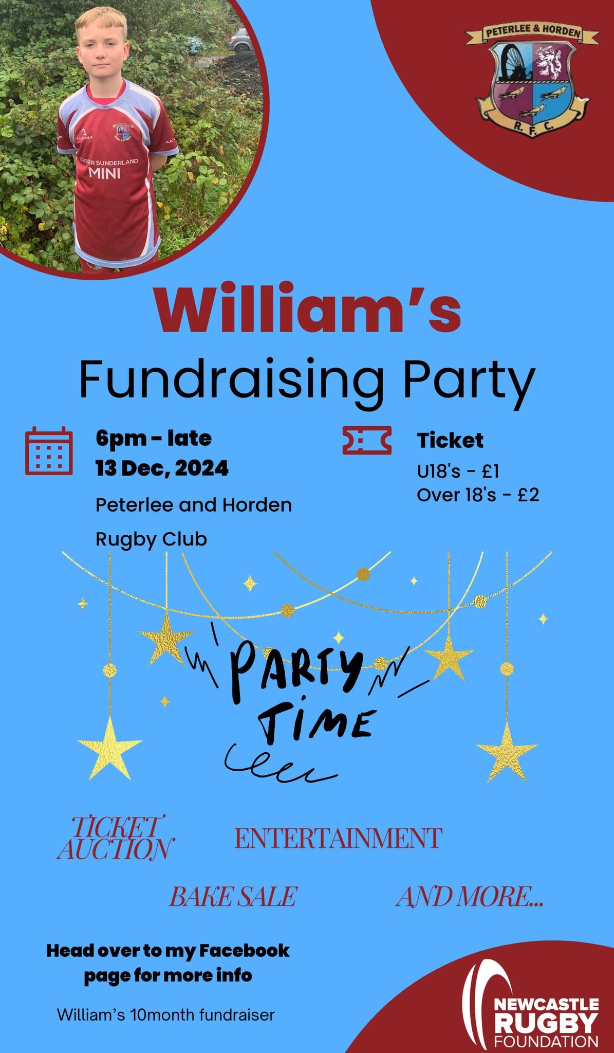 William's fundraising party