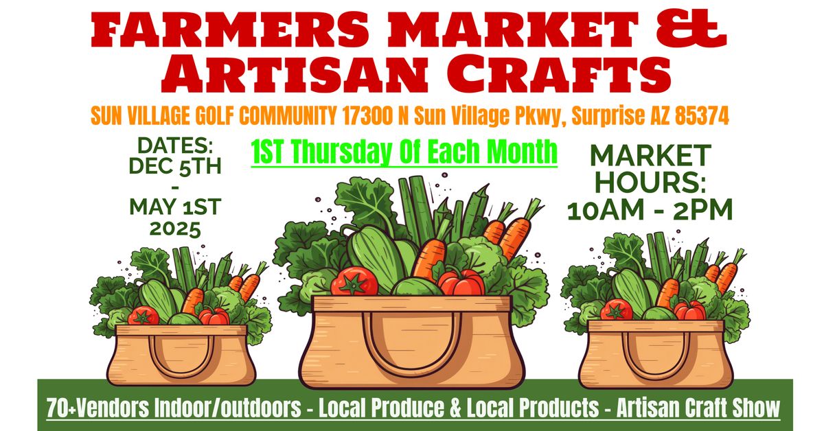 SURPRISE COMMUNITY FARMERS MARKET & CRAFT SHOW(1ST THURSDAY OF EACH MONTH)