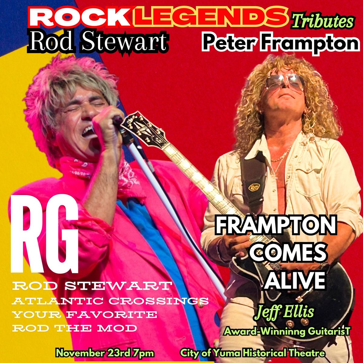 British Tribute Legends:  Rod Stewart and Peter Frampton 