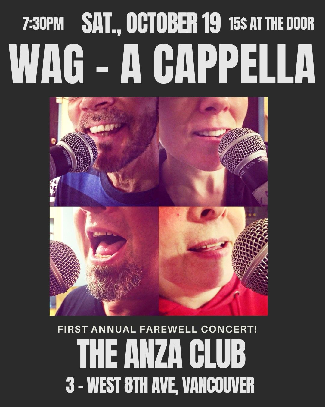 WAG - A Cappella Vancouver Concert!