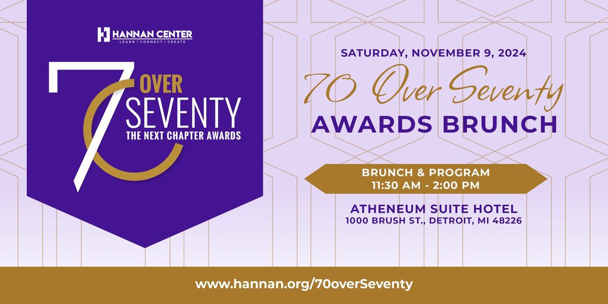 Hannan Center's 70 Over Seventy Awards