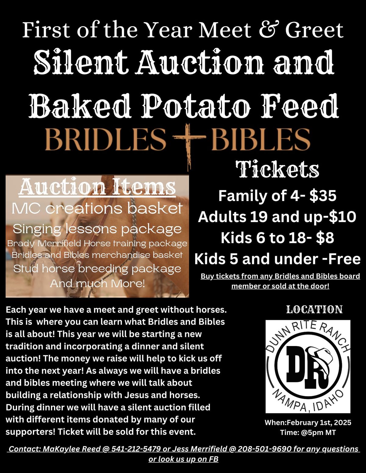 Silent Auction Potato Feed!