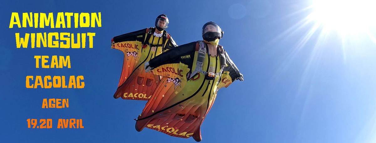 Animation Wingsuit TEAM CACOLAC \u00e0 AGEN