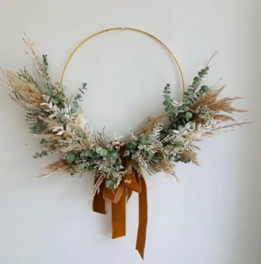 Fall Wreaths with Dried Flowers