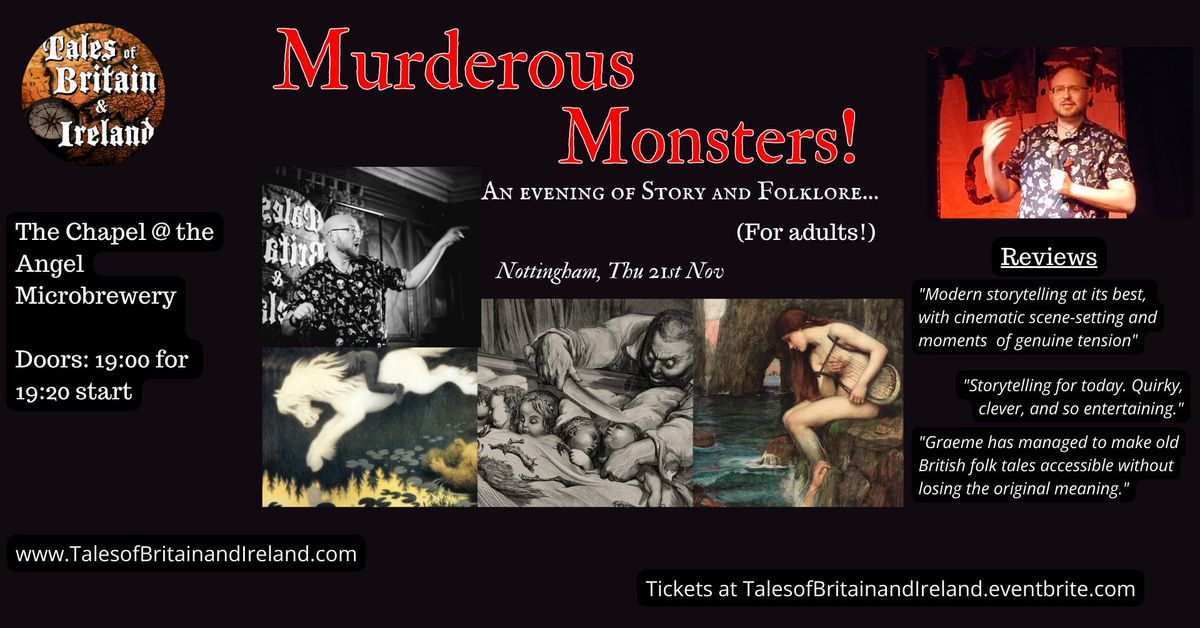 Murderous Monsters - Story telling evening for adults (Nottingham)