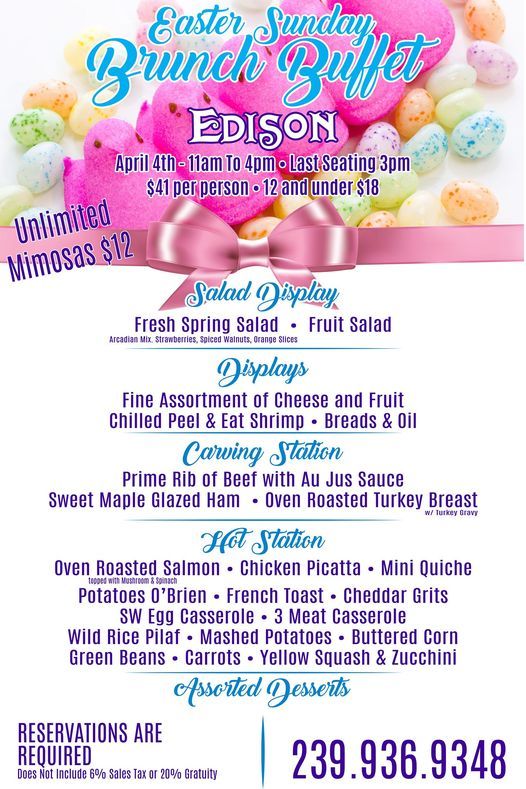 Easter Sunday Brunch Buffet, Edison Restaurant Ft. Myers, Fort Myers, 4
